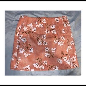 floral mini skirt